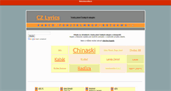 Desktop Screenshot of lyrics.profitux.cz